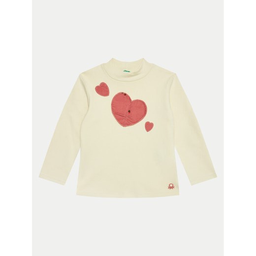 United Colors Of Benetton Bluzka 3AOUG10H3 Beżowy Regular Fit ze sklepu MODIVO w kategorii Bluzki dziewczęce - zdjęcie 182716100