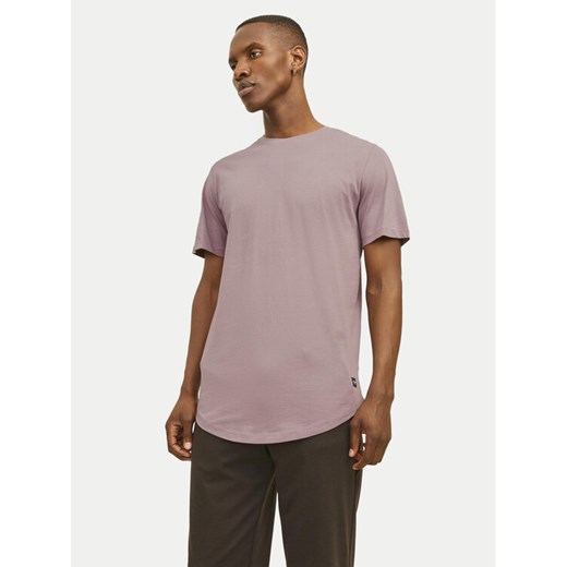 Jack&Jones T-Shirt Jjenoa 12113648 Różowy Long Line Fit ze sklepu MODIVO w kategorii T-shirty męskie - zdjęcie 182716183