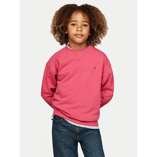 Tommy Hilfiger Bluza Timeless KS0KS00534 Różowy Regular Fit ze sklepu MODIVO w kategorii Bluzy dziewczęce - zdjęcie 182716293