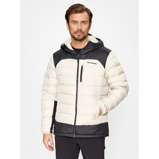 Columbia Kurtka puchowa Autumn Park™ Down Hooded Jacket Écru Regular Fit ze sklepu MODIVO w kategorii Kurtki męskie - zdjęcie 182716324