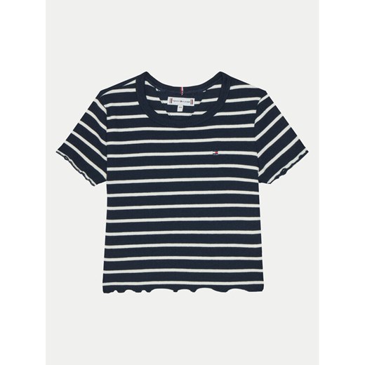 Tommy Hilfiger T-Shirt KG0KG08509 S Granatowy Slim Fit ze sklepu MODIVO w kategorii T-shirty chłopięce - zdjęcie 182716362