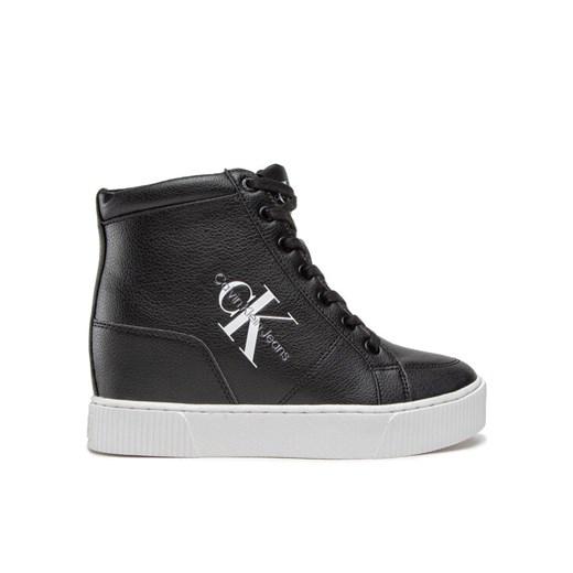 Calvin Klein Jeans Sneakersy Hidden Wedge Cupsole Laceup YW0YW00771 Czarny 41 MODIVO