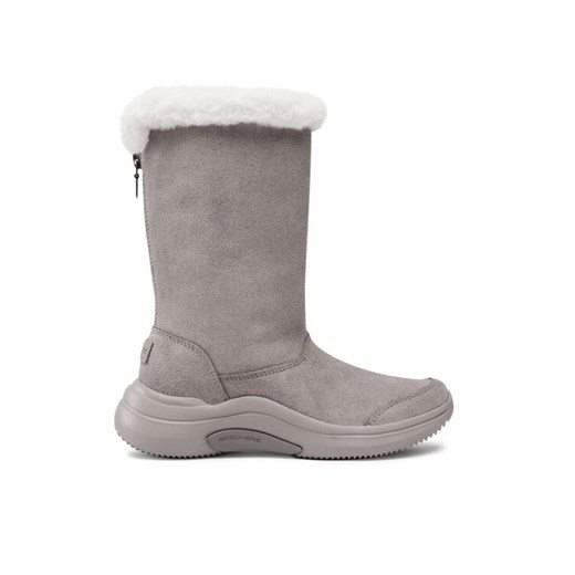 Skechers Kozaki On The Go Midtown 144299/DKTP Szary ze sklepu MODIVO w kategorii Kozaki damskie - zdjęcie 182716564
