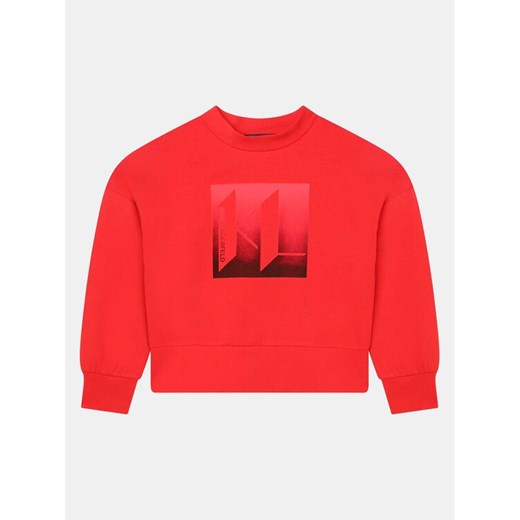 Karl Lagerfeld Kids Bluza Z15461 S Czerwony Regular Fit ze sklepu MODIVO w kategorii Bluzy dziewczęce - zdjęcie 182716623