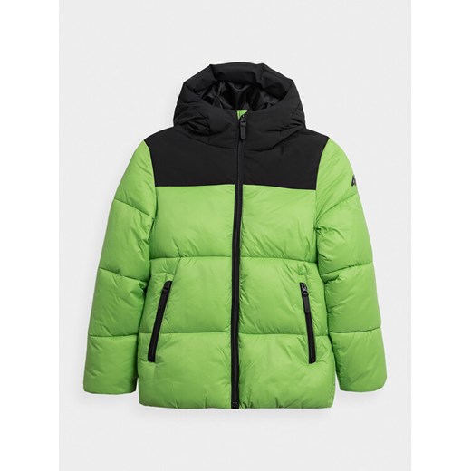 4F Kurtka zimowa 4FJAW23TDJAM274 Zielony Regular Fit ze sklepu MODIVO w kategorii Kurtki chłopięce - zdjęcie 182716801