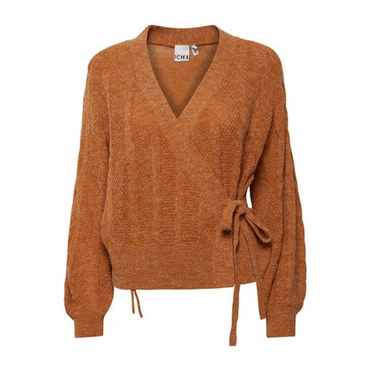 ICHI Sweter 20119713 Brązowy Regular Fit ze sklepu MODIVO w kategorii Swetry damskie - zdjęcie 182716820