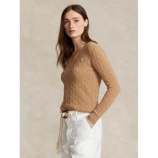 Polo Ralph Lauren Sweter 211910422002 Beżowy Regular Fit Polo Ralph Lauren XXS MODIVO