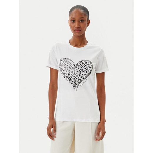 Fracomina T-Shirt FR25ST3019J401N5 Biały Regular Fit ze sklepu MODIVO w kategorii Bluzki damskie - zdjęcie 182716922