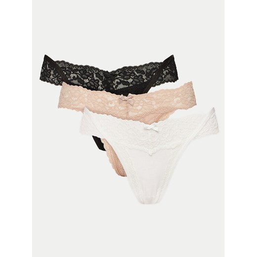 Hunkemöller Komplet 3 par stringów Rugby 300098 Kolorowy ze sklepu MODIVO w kategorii Majtki damskie - zdjęcie 182716930