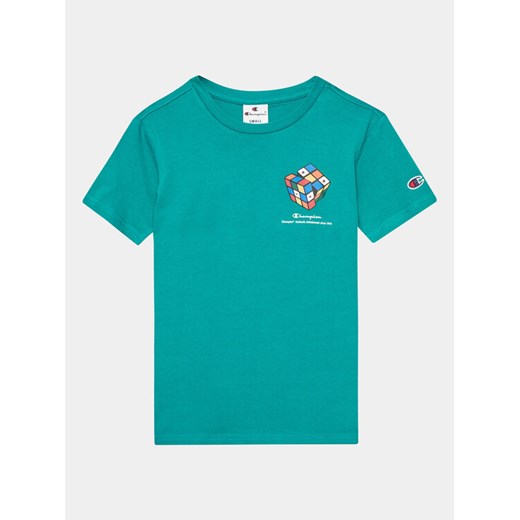 Champion T-Shirt 306373 Turkusowy Regular Fit ze sklepu MODIVO w kategorii T-shirty chłopięce - zdjęcie 182717024