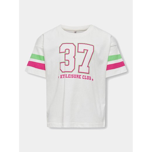 Kids ONLY T-Shirt Vera 15322499 Biały Regular Fit ze sklepu MODIVO w kategorii Bluzki dziewczęce - zdjęcie 182717142