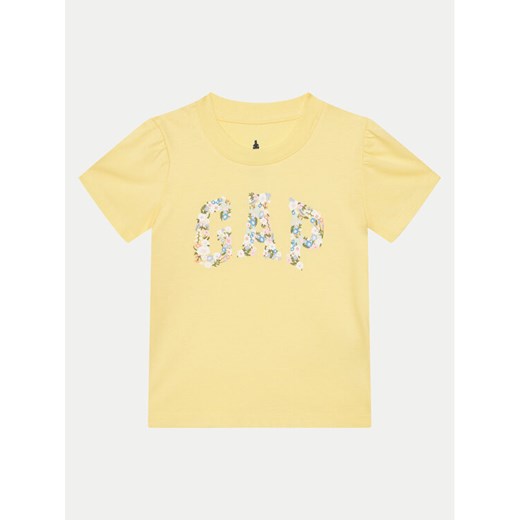 Gap T-Shirt 736118-00 Żółty Regular Fit ze sklepu MODIVO w kategorii Bluzki dziewczęce - zdjęcie 182717184