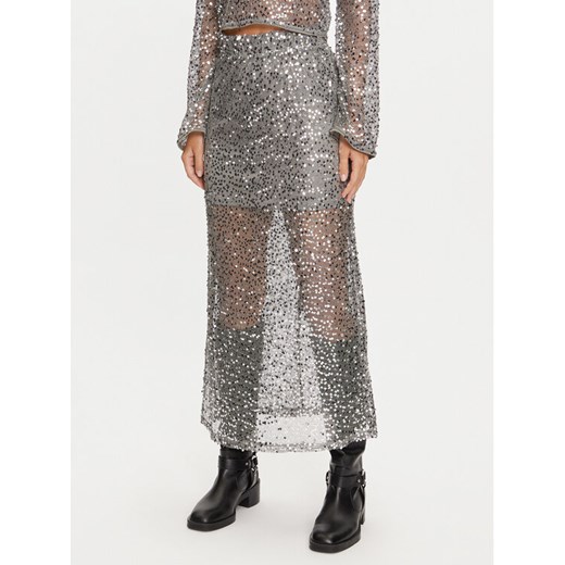 Noisy May Spódnica maxi Paila 27032024 Srebrny Relaxed Fit ze sklepu MODIVO w kategorii Spódnice - zdjęcie 182717193