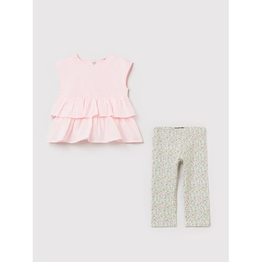 OVS Komplet bluzka i legginsy 1489187 Różowy Regular Fit ze sklepu MODIVO w kategorii Komplety dziewczęce - zdjęcie 182717222