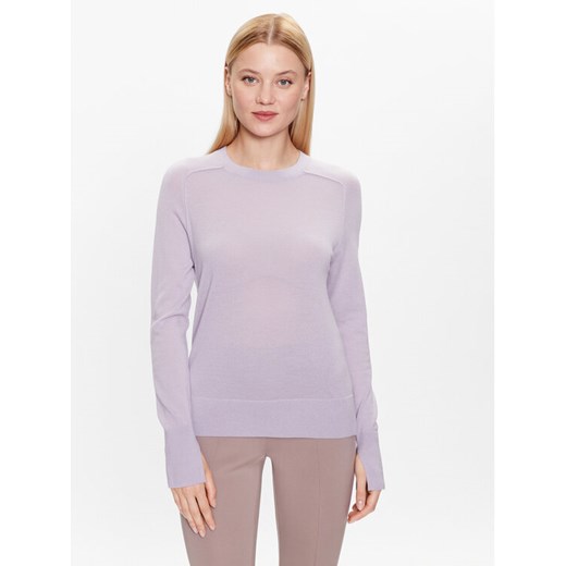 Calvin Klein Sweter K20K205777 Fioletowy Regular Fit ze sklepu MODIVO w kategorii Swetry damskie - zdjęcie 182717234