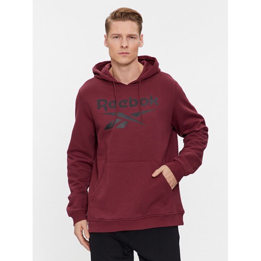 Reebok Bluza Identity Fleece Stacked Logo IM3955 Bordowy Regular Fit ze sklepu MODIVO w kategorii Bluzy męskie - zdjęcie 182717240