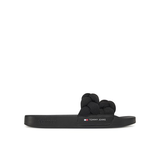 Tommy Jeans Klapki Tjw Braided Slide EN0EN02764 Czarny ze sklepu MODIVO w kategorii Klapki damskie - zdjęcie 182717263