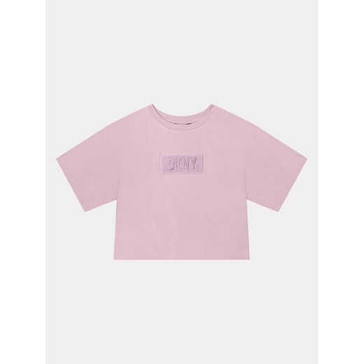 DKNY T-Shirt D35T02 S Różowy Regular Fit ze sklepu MODIVO w kategorii Bluzki dziewczęce - zdjęcie 182717352
