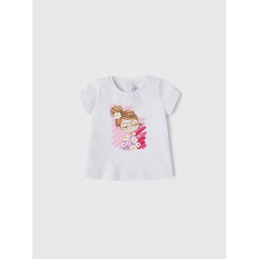 Mayoral T-Shirt 1033 Biały Regular Fit ze sklepu MODIVO w kategorii Koszulki niemowlęce - zdjęcie 182717452