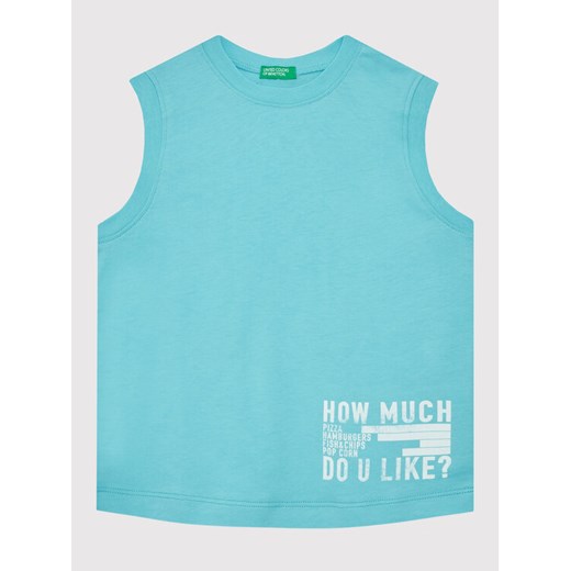 United Colors Of Benetton Top 3096CH004 Niebieski Regular Fit ze sklepu MODIVO w kategorii T-shirty chłopięce - zdjęcie 182717602