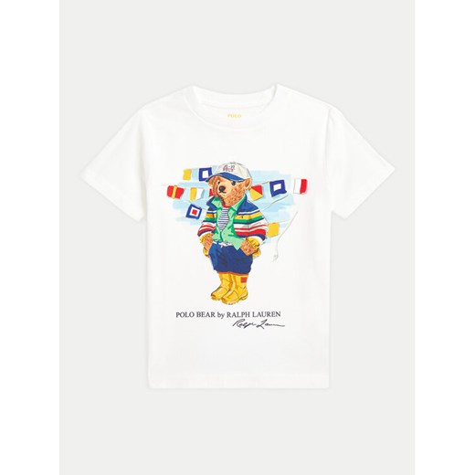 Polo Ralph Lauren T-Shirt 322958332001 Biały Regular Fit ze sklepu MODIVO w kategorii Bluzki dziewczęce - zdjęcie 182717680