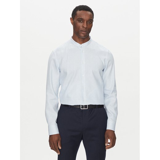 BOSS Koszula H-HANK-standup-214 50539233 Błękitny Slim Fit ze sklepu MODIVO w kategorii Koszule męskie - zdjęcie 182717682