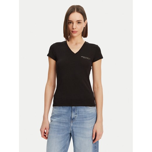 Armani Exchange T-Shirt 8NYT81 YJG3Z 52AK Czarny Regular Fit ze sklepu MODIVO w kategorii Bluzki damskie - zdjęcie 182717694