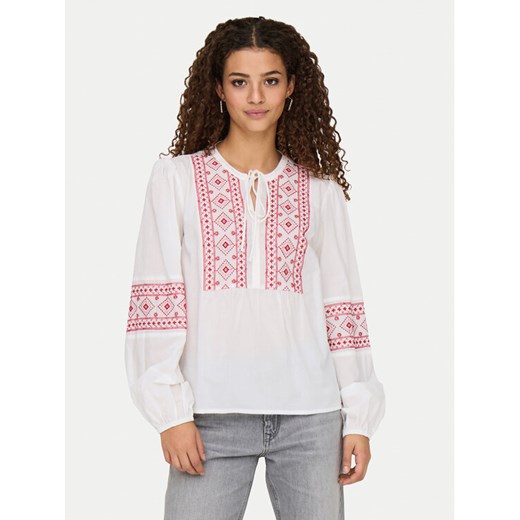 JDY Bluzka Lulu 15345478 Biały Regular Fit ze sklepu MODIVO w kategorii Bluzki damskie - zdjęcie 182717774
