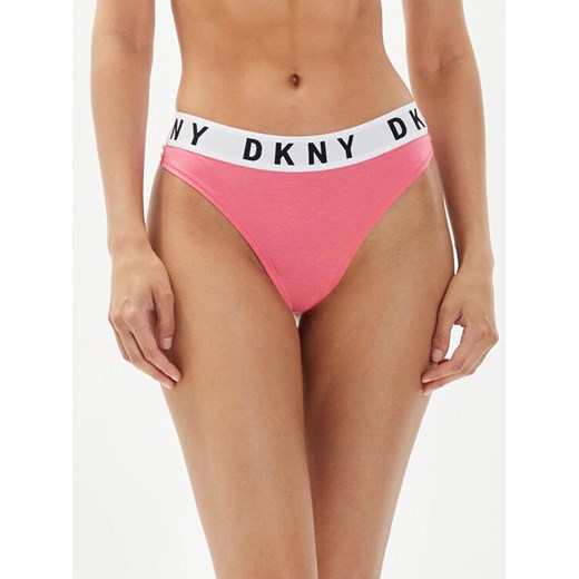 DKNY Stringi DK4529 Różowy ze sklepu MODIVO w kategorii Majtki damskie - zdjęcie 182717780