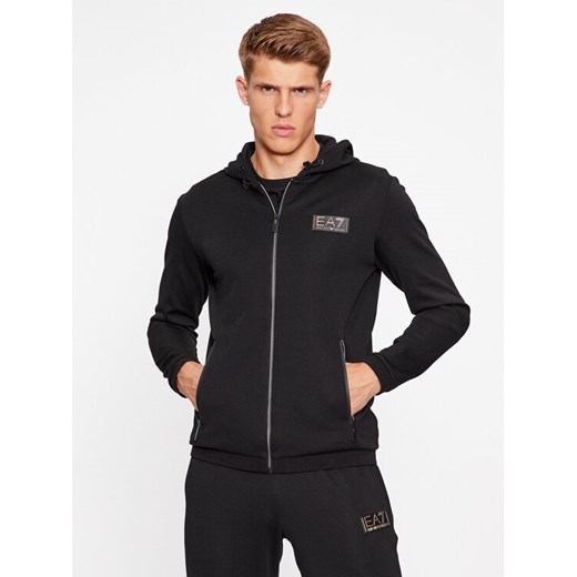 EA7 Emporio Armani Bluza 6RPM39 PJMCZ 1200 Czarny Regular Fit ze sklepu MODIVO w kategorii Bluzy męskie - zdjęcie 182717850