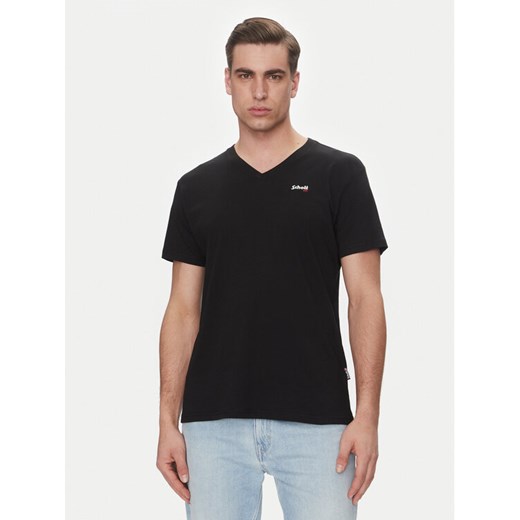 SCHOTT N.Y.C. T-Shirt TSCASUALV Czarny Regular Fit ze sklepu MODIVO w kategorii T-shirty męskie - zdjęcie 182717903