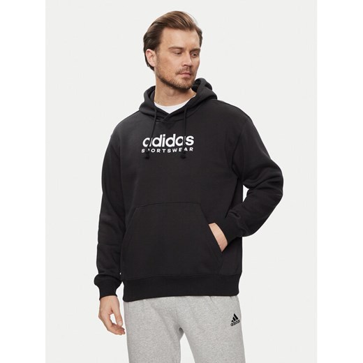 adidas Bluza All SZN Fleece Graphic Hoodie IC9771 Czarny Loose Fit XL MODIVO