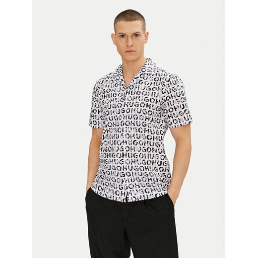 HUGO Koszula Ellino 50539328 Czarny Relaxed Fit ze sklepu MODIVO w kategorii Koszule męskie - zdjęcie 182717972