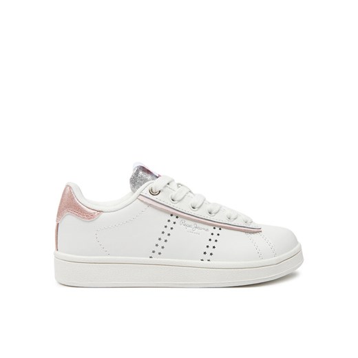 Pepe Jeans Sneakersy Player Night G PGS30600 Biały ze sklepu MODIVO w kategorii Buty sportowe dziecięce - zdjęcie 182718113