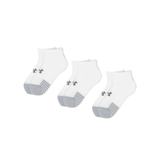Under Armour Zestaw 3 par niskich skarpet unisex Heatgear Lo Cut Sock 1346753-100 Biały ze sklepu MODIVO w kategorii Skarpetki damskie - zdjęcie 182718160
