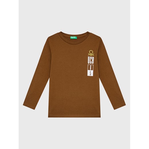 United Colors Of Benetton Bluzka 3ATNC107R Brązowy Regular Fit United Colors Of Benetton 170 MODIVO