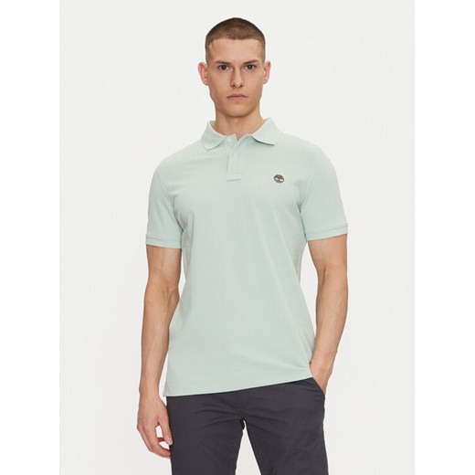 Timberland Polo TB0A6VDP Zielony Regular Fit ze sklepu MODIVO w kategorii T-shirty męskie - zdjęcie 182718261
