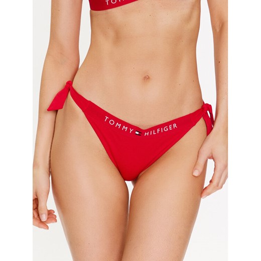 Tommy Hilfiger Dół od bikini UW0UW04497 Czerwony ze sklepu MODIVO w kategorii Stroje kąpielowe - zdjęcie 182718302