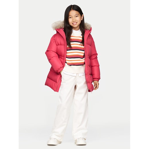 Tommy Hilfiger Kurtka puchowa KG0KG07805 D Różowy Regular Fit ze sklepu MODIVO w kategorii Kurtki dziewczęce - zdjęcie 182718360