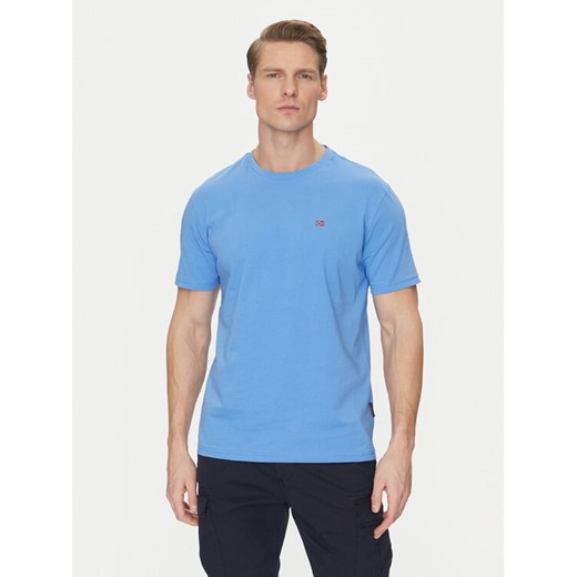 Napapijri T-Shirt Salis NP0A4H8D Niebieski Regular Fit ze sklepu MODIVO w kategorii T-shirty męskie - zdjęcie 182718373