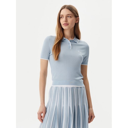 Guess Polo V5GP00Z3D60 Niebieski Slim Fit ze sklepu MODIVO w kategorii Bluzki damskie - zdjęcie 182718403