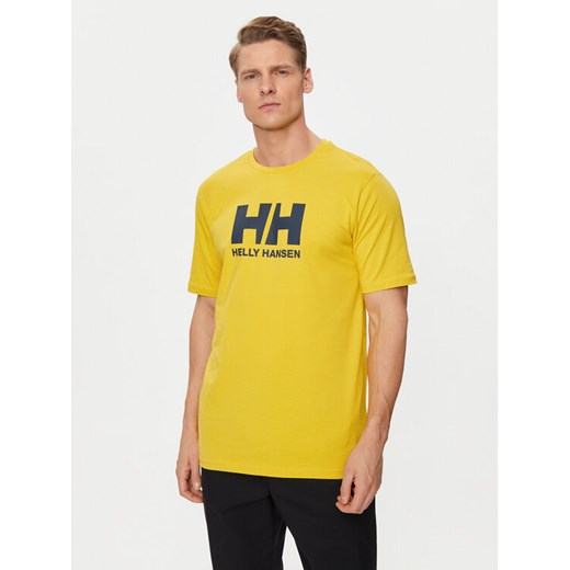 Helly Hansen T-Shirt Hh Logo T-Shirt 33979 Żółty Regular Fit ze sklepu MODIVO w kategorii T-shirty męskie - zdjęcie 182718461