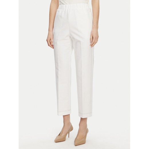 Max Mara Chinosy 2516781047650 Biały Regular Fit ze sklepu MODIVO w kategorii Spodnie damskie - zdjęcie 182718472