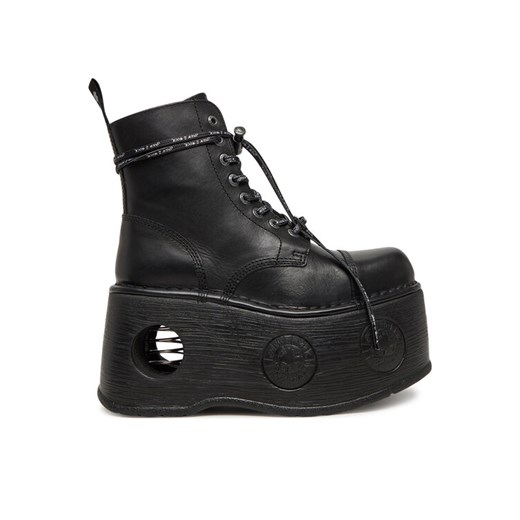 NEW ROCK Botki M-MILI083CCT-C18 Czarny ze sklepu MODIVO w kategorii Botki - zdjęcie 182718484