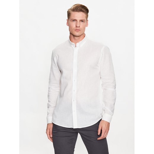 Lindbergh Koszula 30-203344 Biały Slim Fit ze sklepu MODIVO w kategorii Koszule męskie - zdjęcie 182718494