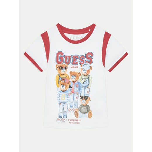 Guess T-Shirt N5RI04 K8HM4 Biały Regular Fit ze sklepu MODIVO w kategorii T-shirty chłopięce - zdjęcie 182718514