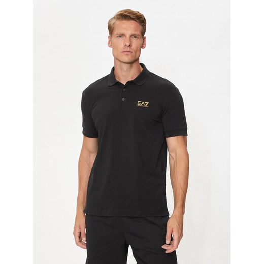 EA7 Emporio Armani Polo 8NPF14 PJVQZ 0208 Czarny Regular Fit ze sklepu MODIVO w kategorii T-shirty męskie - zdjęcie 182718580