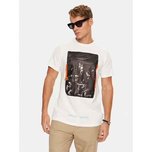 Off-White T-Shirt OMAA002G190010160188 Biały Regular Fit ze sklepu MODIVO w kategorii T-shirty męskie - zdjęcie 182718602