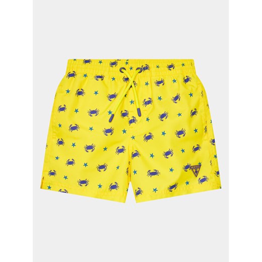 Guess Szorty sportowe L4GZ05 WG2A2 Żółty Regular Fit ze sklepu MODIVO w kategorii Spodenki chłopięce - zdjęcie 182718680