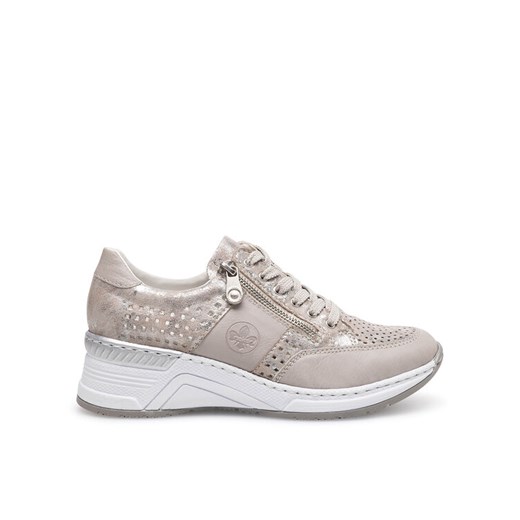 Rieker Sneakersy N4327-80 Srebrny ze sklepu MODIVO w kategorii Półbuty damskie - zdjęcie 182718743